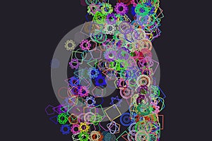 Abstract conceptual mixed pattern. Graphic, web, canvas & background.