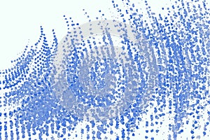 Abstract conceptual motion, particle or random pattern. Cover, dust, drawing & style.