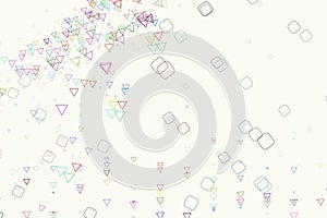 Abstract conceptual motion, particle or random pattern. Drawing, dust, canvas & geometric.