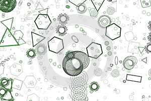 Abstract conceptual motion, particle or random pattern. Repeat, overlap, graphic & background.