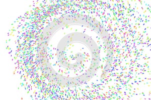 Abstract conceptual motion, particle or random pattern. Shape, template, vector, details & web.