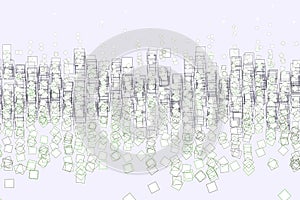 Abstract conceptual square, rectangle pattern. Template, drawing, backdrop & design.