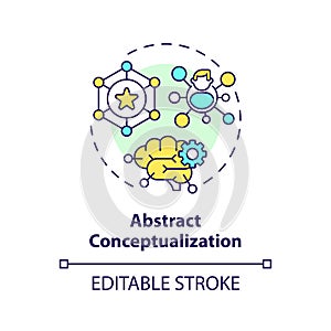 Abstract conceptualization multi color concept icon