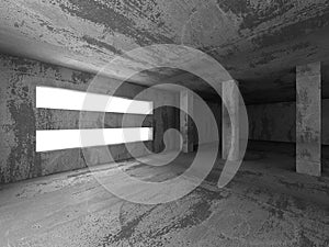 Abstract concrete architecture basement room geometric background