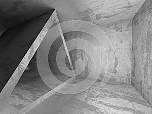 Abstract concrete architecture basement room geometric backgroun