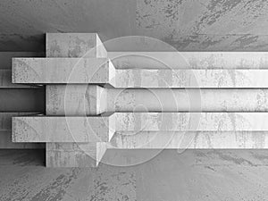 Abstract concrete architecture basement room geometric background