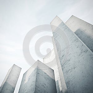 Abstract concrete model of a city