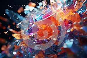 Abstract confetti explosion with a mix of