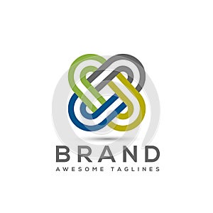 Abstract connect color business company logo
