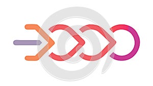 Abstract Connected Chain Links for Strength and Unity, vector design Generative AI