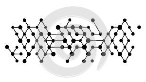 Abstract Connected Data Points Network, Sparse Information, vector design Generative AI