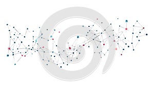 Abstract Connected Dots Network Data Flow Digital Pattern, vector design Generative AI