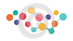 Abstract Connected Dots for Network and Data Visualization, vector design Generative AI