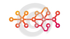 Abstract Connected Dots Network Vector Graphic Element, vector design Generative AI