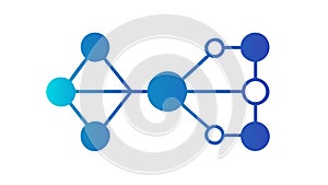 Abstract Connected Dots Network Vector Icon, vector design Generative AI