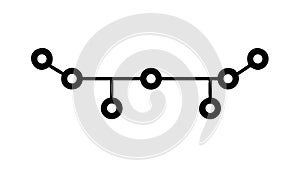 Abstract Connected Dots Pattern - Network Data Link, vector design Generative AI