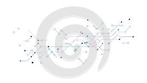 Abstract Connected Lines Dots Network Digital Background, vector design Generative AI