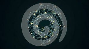 Abstract Connected Network, Data Visualization, Technology Concept Background