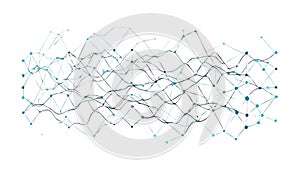 Abstract Connected Network Lines, vector design Generative AI