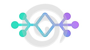 Abstract Connected Nodes Data Network Vector Icon, vector design Generative AI