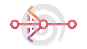 Abstract Connected Nodes, Network Vector Icon, vector design Generative AI