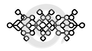 Abstract Connected Nodes Pattern for Digital Technology, vector design Generative AI