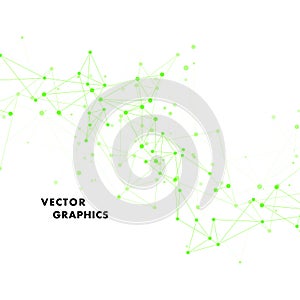 Abstract connecting dots and lines. Node digital plexus dot. Network line for web. Connection science and technology