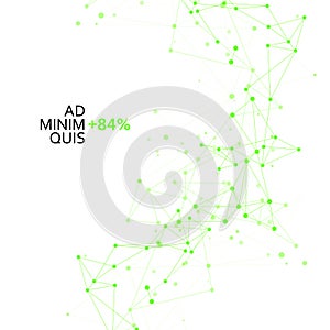 Abstract connecting dots and lines. Node digital plexus dot. Network line for web. Connection science and technology
