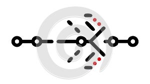 Abstract connecting pattern, seamless geometric design, vector design Generative AI