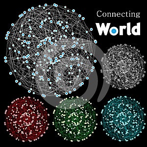 Abstract `connecting world` background