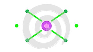 Abstract Connection Dots, Network and Interactivity, vector design Generative AI