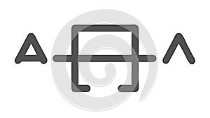 Abstract connection icon for linking and pathways, vector design Generative AI