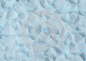 Abstract connection network blue texture 3D rendering