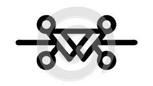 Abstract Connection. Network, Interlinked, Data Flow, vector design Generative AI