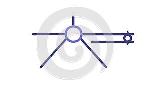 Abstract Connection Outline Vector Icon for Network System Diagram, vector design Generative AI