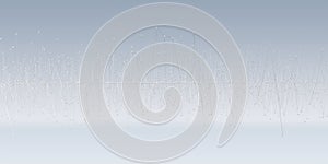 Abstract connection wave with dots and lines 3D rendering