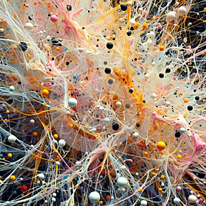 Abstract connective tissue and splatters