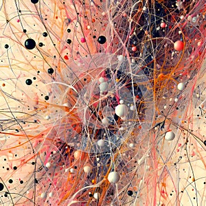 Abstract connective tissue and splatters