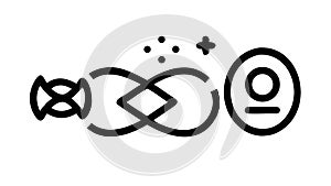 Abstract Connectivity and Network Data Flow Icon, vector design Generative AI