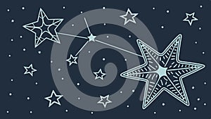Abstract constellation stars pattern space vector background, vector design Generative AI