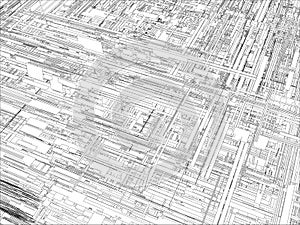 Abstract Construction Structure Isolated Illustration On White Background Vector