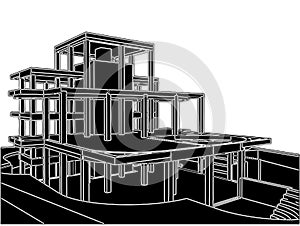 Abstract Construction Structure Vector