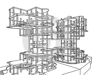 Abstract Construction Structure Vector 219