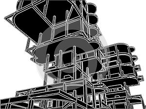 Abstract Construction Structure Vector 221