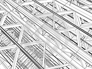 Abstract Construction Structure Vector