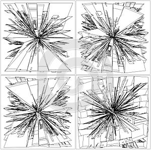 Abstract Construction Structure Vector