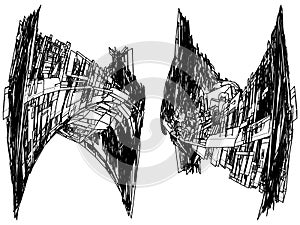 Abstract Construction Structure Vector