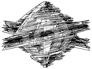 Abstract Construction Structure Vector