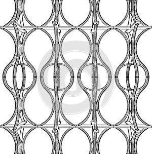 Abstract Construction Structure Vector. A Vector Illustration Of Architectural Construction.