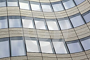 Abstract contemporary curved building